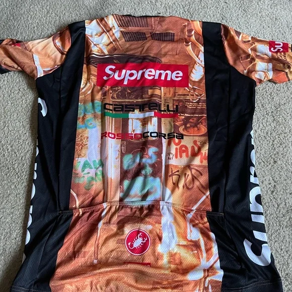 Supreme Castelli Cycling Jersey with Red and Brown Graffiti - Picture 5 of 5